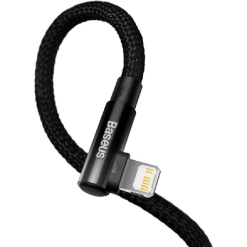 Дата кабель USB-C to Lightning 1.0m 20W 90° corner black Baseus (CAVP000201) Дата кабель USB-C to Lightning 1.0m 20W 90° corner black Baseus (CAVP000201)