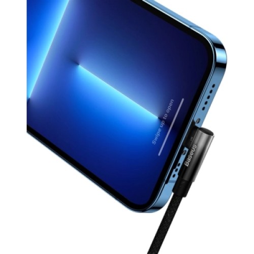 Дата кабель USB-C to Lightning 1.0m 20W 90° corner black Baseus (CAVP000201) Дата кабель USB-C to Lightning 1.0m 20W 90° corner black Baseus (CAVP000201)
