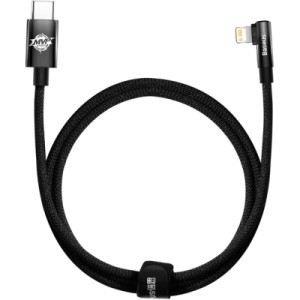 Дата кабель USB-C to Lightning 1.0m 20W 90° corner black Baseus (CAVP000201)