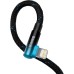 Дата кабель USB-C to Lightning 1.0m 20W 90° corner black/blue Baseus (CAVP000221) Дата кабель USB-C to Lightning 1.0m 20W 90° corner black/blue Baseus (CAVP000221)