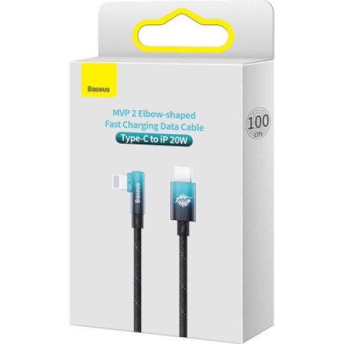 Дата кабель USB-C to Lightning 1.0m 20W 90° corner black/blue Baseus (CAVP000221) Дата кабель USB-C to Lightning 1.0m 20W 90° corner black/blue Baseus (CAVP000221)