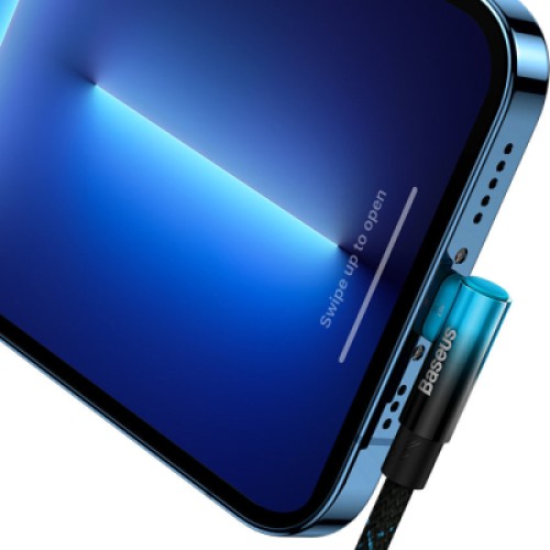 Дата кабель USB-C to Lightning 1.0m 20W 90° corner black/blue Baseus (CAVP000221) Дата кабель USB-C to Lightning 1.0m 20W 90° corner black/blue Baseus (CAVP000221)