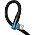 Дата кабель USB 2.0 AM to Lightning 2.0m 2.4A 90° corner black/blue Baseus (CAVP000121) Дата кабель USB 2.0 AM to Lightning 2.0m 2.4A 90° corner black/blue Baseus (CAVP000121)
