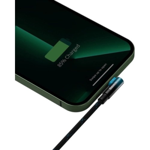 Дата кабель USB 2.0 AM to Lightning 2.0m 2.4A 90° corner black/blue Baseus (CAVP000121) Дата кабель USB 2.0 AM to Lightning 2.0m 2.4A 90° corner black/blue Baseus (CAVP000121)