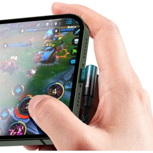 Дата кабель USB 2.0 AM to Lightning 2.0m 2.4A 90° corner black/blue Baseus (CAVP000121) Дата кабель USB 2.0 AM to Lightning 2.0m 2.4A 90° corner black/blue Baseus (CAVP000121)