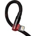 Дата кабель USB 2.0 AM to Lightning 2.0m 2.4A 90° corner black/red Baseus (CAVP000120) Дата кабель USB 2.0 AM to Lightning 2.0m 2.4A 90° corner black/red Baseus (CAVP000120)