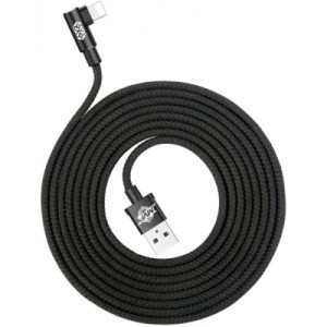 Дата кабель USB 2.0 AM to Lightning 2.0m 1.5A 90° corner black Baseus (CALMVP-A01)