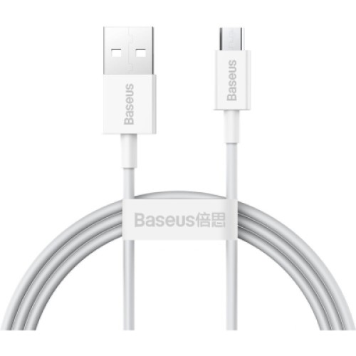 Дата кабель USB 2.0 AM to Micro 5P 1.0m 2A white Baseus (CAMYS-02) Дата кабель USB 2.0 AM to Micro 5P 1.0m 2A white Baseus (CAMYS-02)