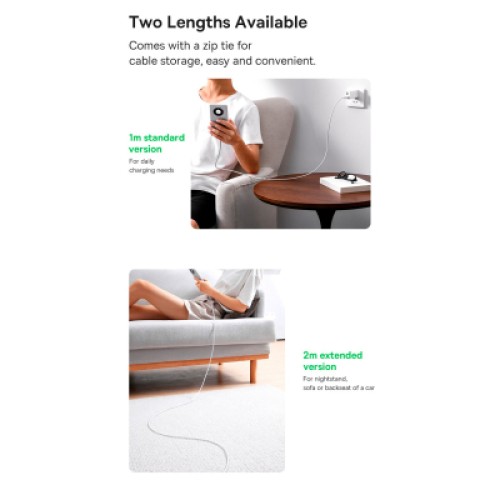 Дата кабель USB 2.0 AM to USB-C 2.0m 65W black Baseus (CAYS001001)