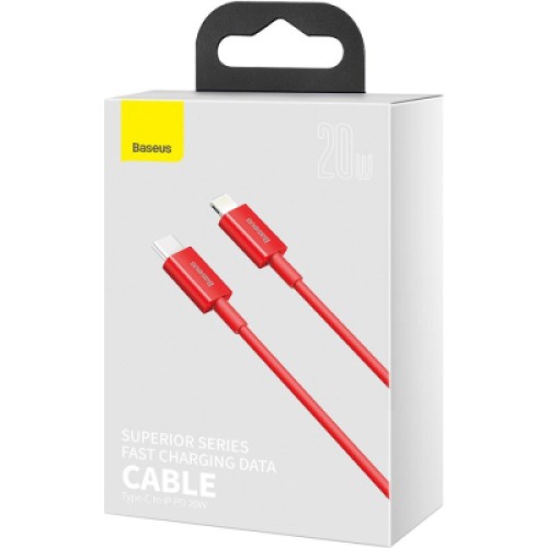 Дата кабель USB-C to Lightning 1.0m 20W red Baseus (CATLYS-A09) Дата кабель USB-C to Lightning 1.0m 20W red Baseus (CATLYS-A09)