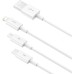 Дата кабель USB 2.0 AM to Lightning + Micro 5P + USB-C 1.5m 3.5A white Baseus (CAMLTYS-02) Дата кабель USB 2.0 AM to Lightning + Micro 5P + USB-C 1.5m 3.5A white Baseus (CAMLTYS-02)