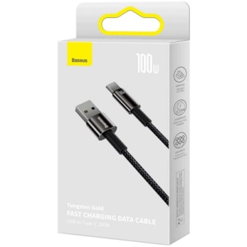 Дата кабель USB 2.0 AM to USB-C 1.0m 100W black Baseus (CAWJ000001) Дата кабель USB 2.0 AM to USB-C 1.0m 100W black Baseus (CAWJ000001)