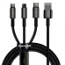 Дата кабель USB 2.0 AM to Lightning + Micro 5P + Type-C 1.5m 3.5A black Baseus (CAMLTWJ-01) Дата кабель USB 2.0 AM to Lightning + Micro 5P + Type-C 1.5m 3.5A black Baseus (CAMLTWJ-01)