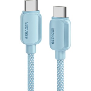 Дата кабель USB-C to USB-C 1.0m 100W blue Essager (EXCTT1-WL03-P)