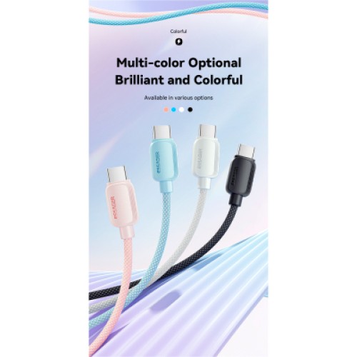 Дата кабель USB-C to USB-C 1.0m 100W pink Essager (EXCTT1-WL04-P) Дата кабель USB-C to USB-C 1.0m 100W pink Essager (EXCTT1-WL04-P)