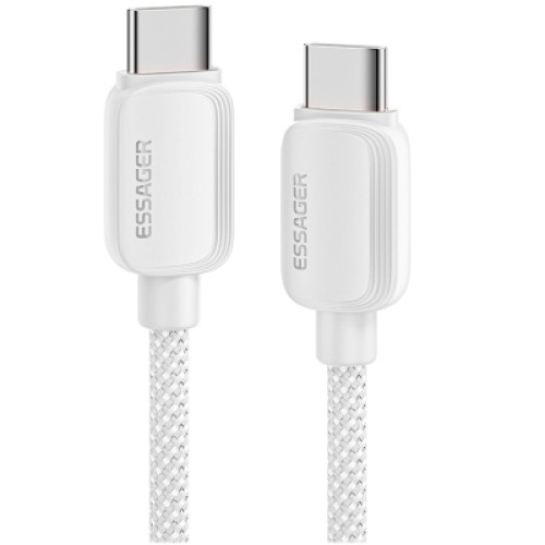 Дата кабель USB-C to USB-C 2.0m 100W white Essager (EXCTT1-WLA02-P)