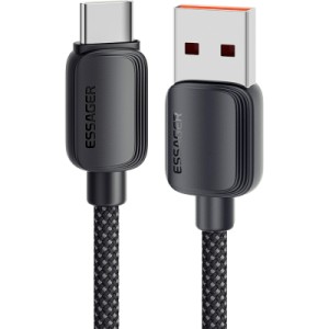 Дата кабель USB 2.0 AM to USB-C 3.0m 100W black Essager (EXC7A-WLC01-P)