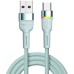 Дата кабель USB 2.0 AM to USB-C 1.0m 3A LED blue Essager (EXCT-XCD03)