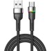 Дата кабель USB 2.0 AM to USB-C 2.0m 3A LED black Essager (EXCT-XCDA01)