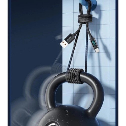 Дата кабель USB 2.0 AM to USB-C 2.0m 7A LED black Essager (EXCT-XYA01-P)