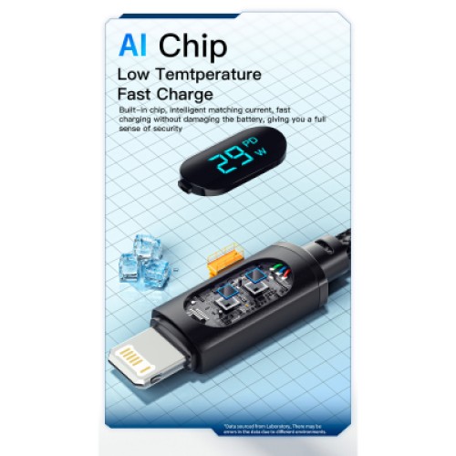 Дата кабель USB-C to Lightning 1.0m 29W LED black Essager (EXCTL-XY01-P) Дата кабель USB-C to Lightning 1.0m 29W LED black Essager (EXCTL-XY01-P)