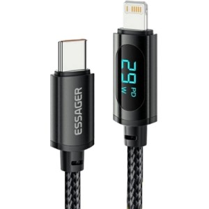 Дата кабель USB-C to Lightning 1.0m 29W LED black Essager (EXCTL-XY01-P)