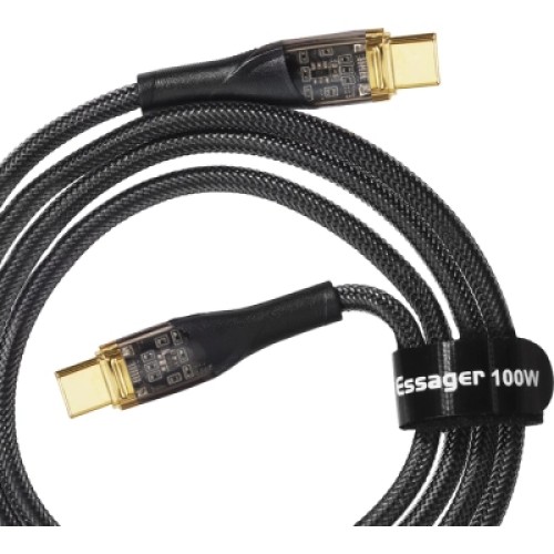 Дата кабель USB-C to USB-C 1.0m 100W black Essager (EXCTT1-XJ01-P) Дата кабель USB-C to USB-C 1.0m 100W black Essager (EXCTT1-XJ01-P)