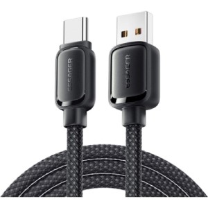 Дата кабель USB 2.0 AM to USB-C 1.0m 7A black Essager (EXCT-TD01-P)