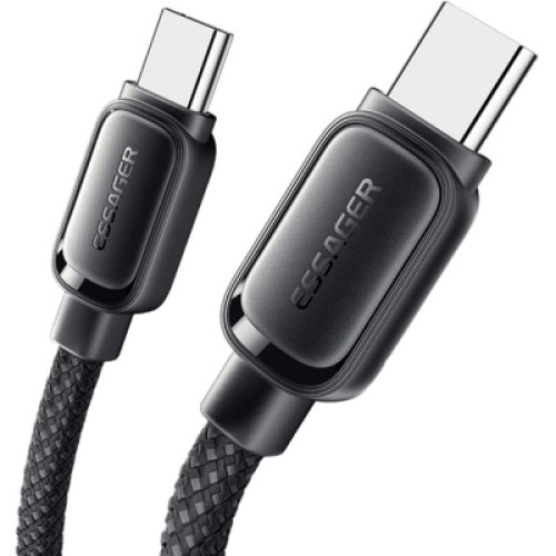 Дата кабель USB-C to USB-C 1.0m 100W black Essager (EXCTT1-TD01-P) Дата кабель USB-C to USB-C 1.0m 100W black Essager (EXCTT1-TD01-P)