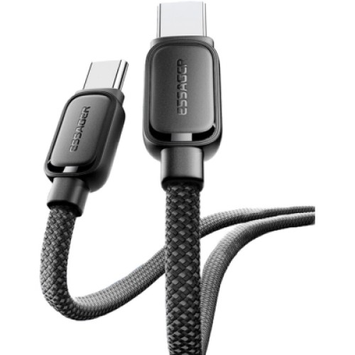 Дата кабель USB-C to USB-C 1.0m 100W black Essager (EXCTT1-TD01-P) Дата кабель USB-C to USB-C 1.0m 100W black Essager (EXCTT1-TD01-P)