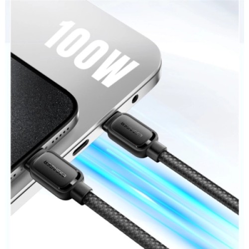 Дата кабель USB-C to USB-C 1.0m 100W black Essager (EXCTT1-TD01-P) Дата кабель USB-C to USB-C 1.0m 100W black Essager (EXCTT1-TD01-P)