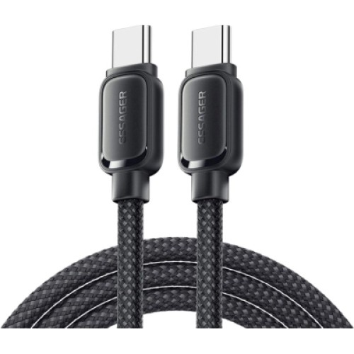 Дата кабель USB-C to USB-C 1.0m 100W black Essager (EXCTT1-TD01-P) Дата кабель USB-C to USB-C 1.0m 100W black Essager (EXCTT1-TD01-P)