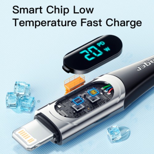 Дата кабель USB-C to Lightning 1.0m 20W Digital Display blue Essager (EXCTL-YD03) Дата кабель USB-C to Lightning 1.0m 20W Digital Display blue Essager (EXCTL-YD03)