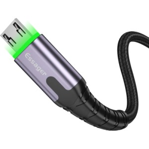 Дата кабель USB 2.0 AM to Micro 5P 1.0m 2.4A LED black Essager (EXCM-XG0G) Дата кабель USB 2.0 AM to Micro 5P 1.0m 2.4A LED black Essager (EXCM-XG0G)