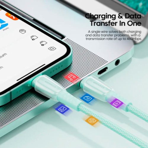 Дата кабель USB-C to Lightning 3.0m 3A white Essager (EXCTL-CHC02) Дата кабель USB-C to Lightning 3.0m 3A white Essager (EXCTL-CHC02)