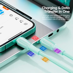 Дата кабель USB 2.0 AM to USB-C 1.0m 100W green Essager (EXCT1-CH06)