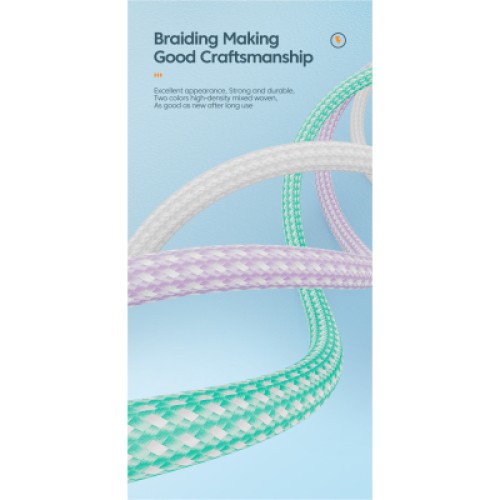 Дата кабель USB 2.0 AM to USB-C 1.0m 100W green Essager (EXCT1-CH06)