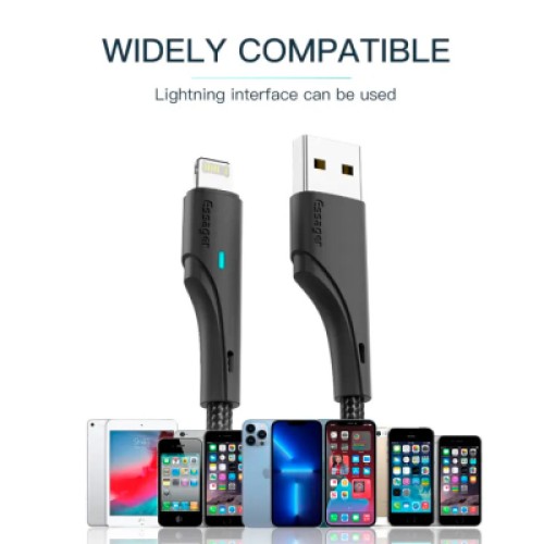 Дата кабель USB 2.0 AM to Lightning 3.0m 2.4A black Essager (EXCL-LSC01) Дата кабель USB 2.0 AM to Lightning 3.0m 2.4A black Essager (EXCL-LSC01)