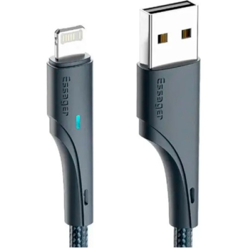 Дата кабель USB 2.0 AM to Lightning 3.0m 2.4A black Essager (EXCL-LSC01) Дата кабель USB 2.0 AM to Lightning 3.0m 2.4A black Essager (EXCL-LSC01)