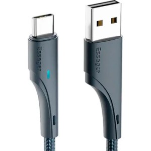 Дата кабель USB 2.0 AM to USB-C 3.0m black Essager (EXCT-LSC01)