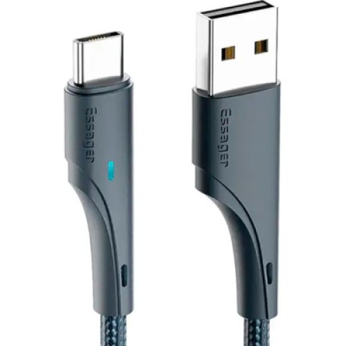 Дата кабель USB 2.0 AM to USB-C 3.0m black Essager (EXCT-LSC01) Дата кабель USB 2.0 AM to USB-C 3.0m black Essager (EXCT-LSC01)