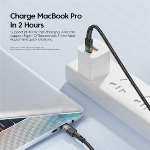 Дата кабель USB-C to USB-C 1.0m 100W black Essager (EXCTT1-XC01) Дата кабель USB-C to USB-C 1.0m 100W black Essager (EXCTT1-XC01)