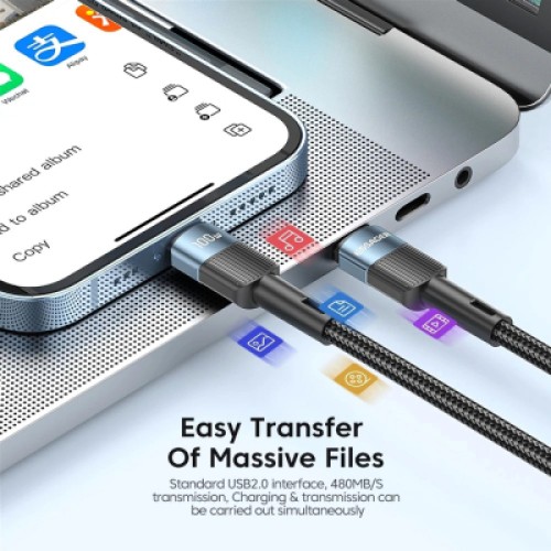 Дата кабель USB-C to USB-C 1.0m 100W blue Essager (EXCTT1-XC03) Дата кабель USB-C to USB-C 1.0m 100W blue Essager (EXCTT1-XC03)