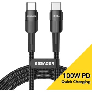 Дата кабель USB-C to USB-C 2.0m 100W black Essager (EXCTT1-XCA01)