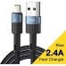 Дата кабель USB 2.0 AM to Lightning 2.0m 2.4A blue Essager (EXCL-XCA03) Дата кабель USB 2.0 AM to Lightning 2.0m 2.4A blue Essager (EXCL-XCA03)