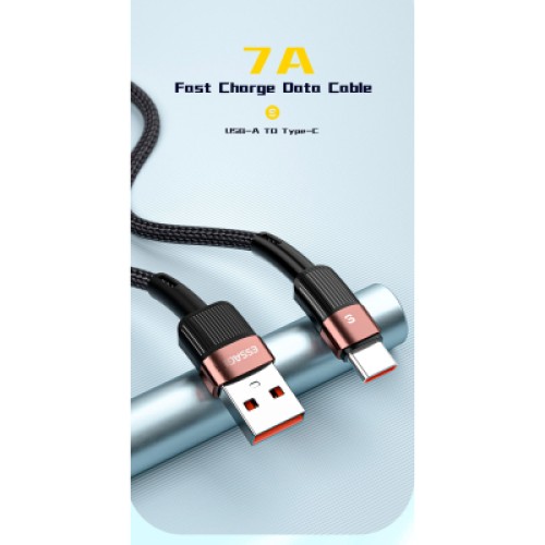 Дата кабель USB 2.0 AM to USB-C 3.0m 7A black Essager (EXCT-XCC01)