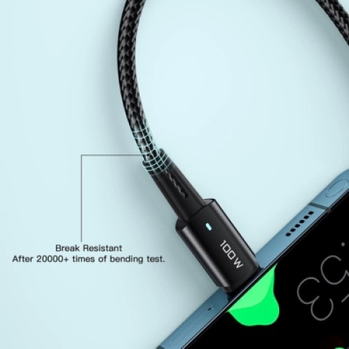 Дата кабель USB-C to USB-C 3.0m 100W black Essager (EXCTT1-CGC01)