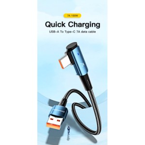 Дата кабель USB 2.0 AM to USB-C 1.0m 100W blue Essager (EXCWT7A-CG03-P)