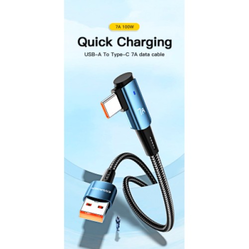 Дата кабель USB 2.0 AM to USB-C 1.0m 100W blue Essager (EXCWT7A-CG03-P) Дата кабель USB 2.0 AM to USB-C 1.0m 100W blue Essager (EXCWT7A-CG03-P)