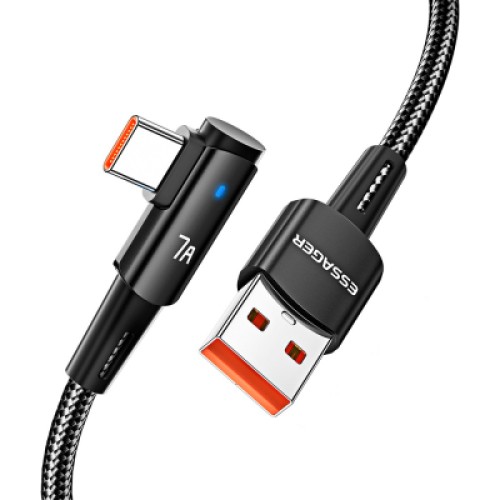 Дата кабель USB 2.0 AM to USB-C 2.0m 100W black Essager (EXCWT7A-CGA01-P)